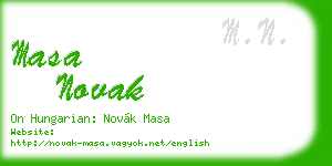 masa novak business card