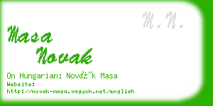 masa novak business card